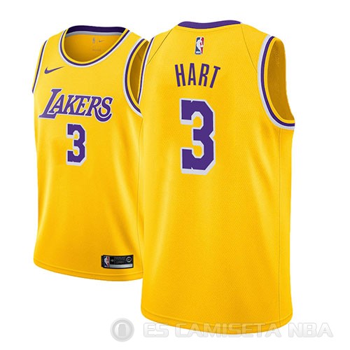 Camiseta Josh Hart #3 Los Angeles Lakers Icon 2018-19 Oro - Haga un click en la imagen para cerrar